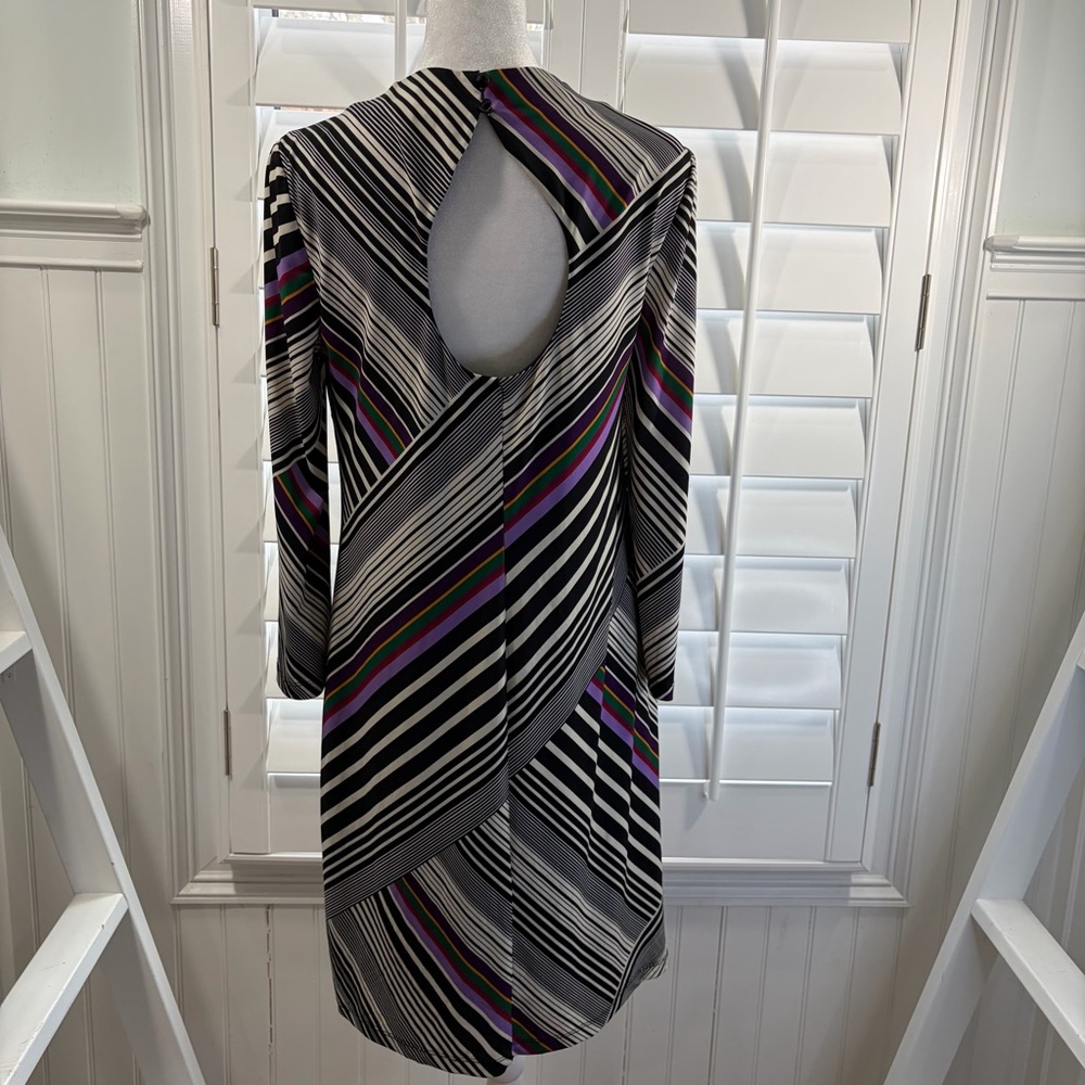 Trina Turk Merry Striped Shift Dress - Multicolor Rainbow (M) - Picture 4 of 10